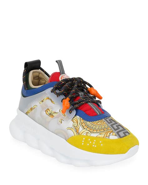 versace chain reaction multicolor|authentic versace chain reaction sneakers.